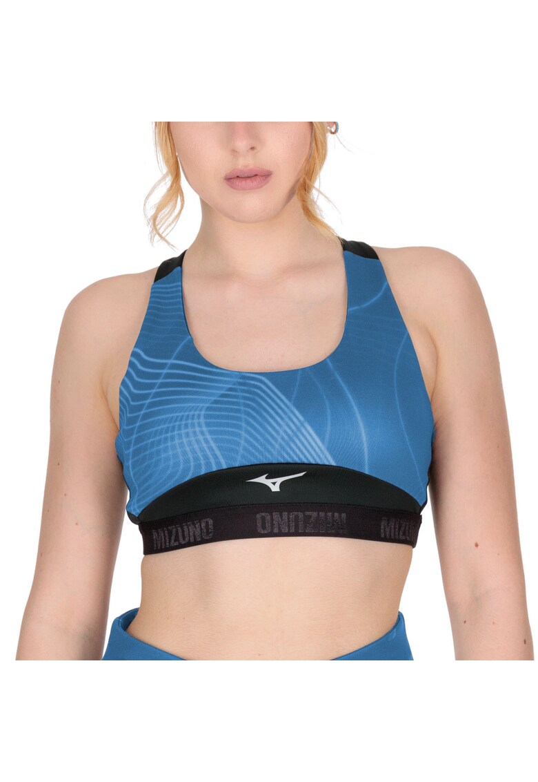 Bustiera alergare dama Alpha Graphic FW 2022 - Negru/Albastru