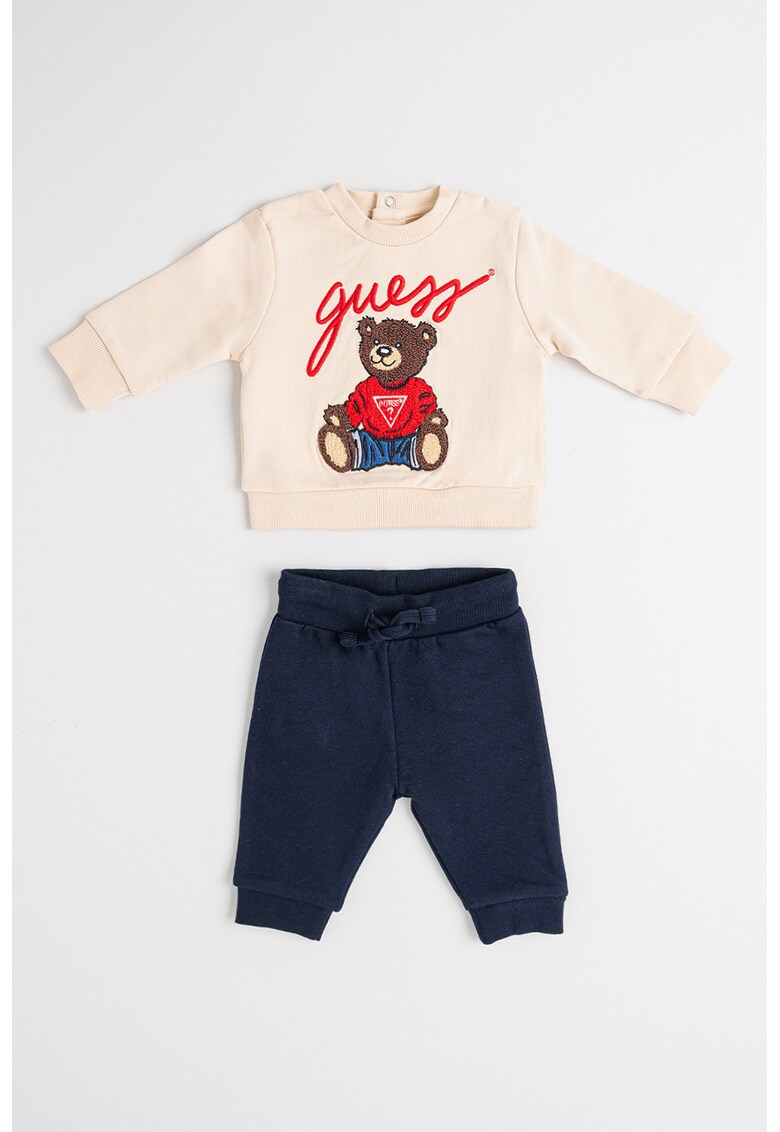 Set de bluza cu imprimeu si pantaloni - 2 piese - Rosu/Albastru ultramarin/Bej deschis