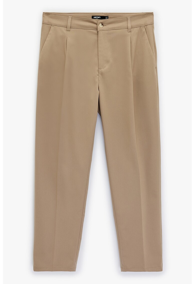 Pantaloni Chino cu croiala relaxed-fit - Maro deschis