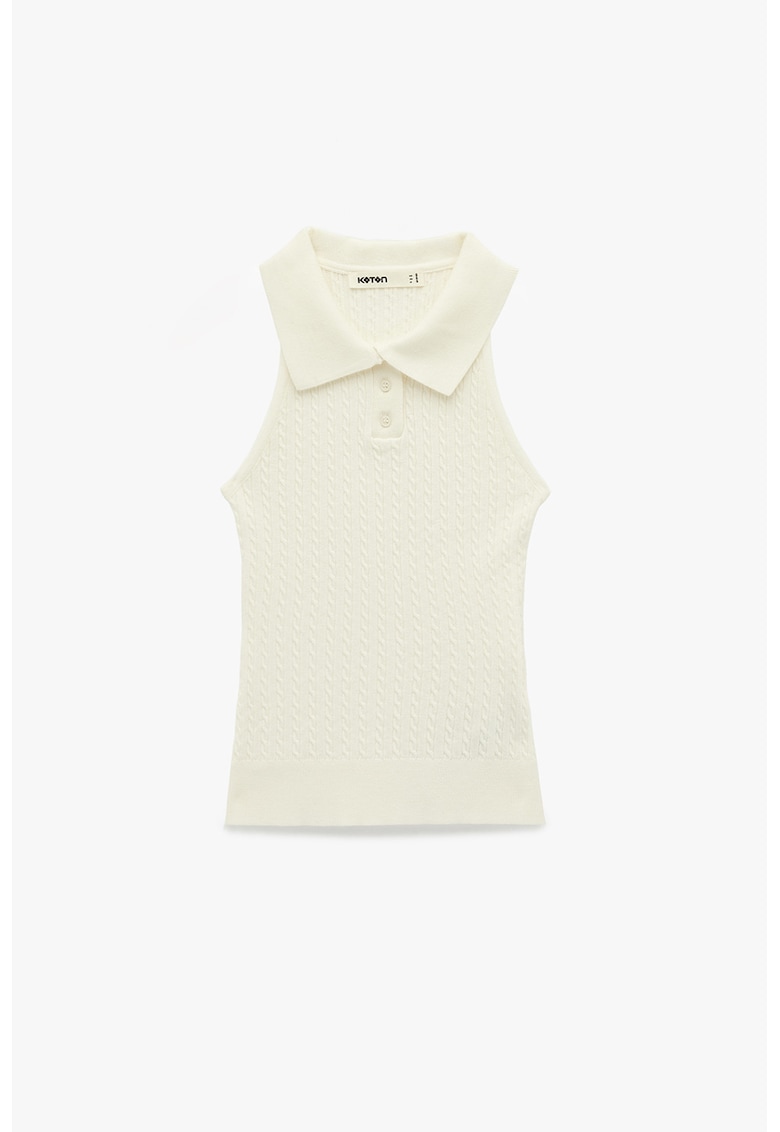 Top polo slim fit - Crem