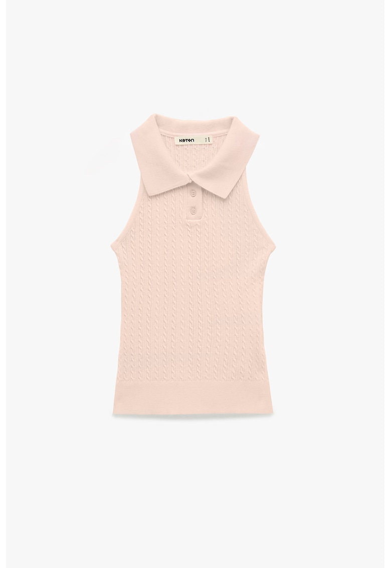 Top polo slim fit - Roz pal