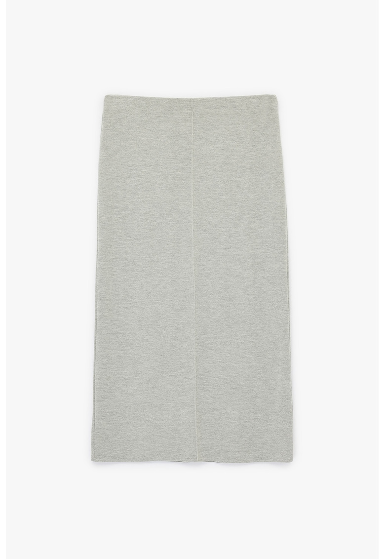 Fusta slim fit dreapta - Gri melange