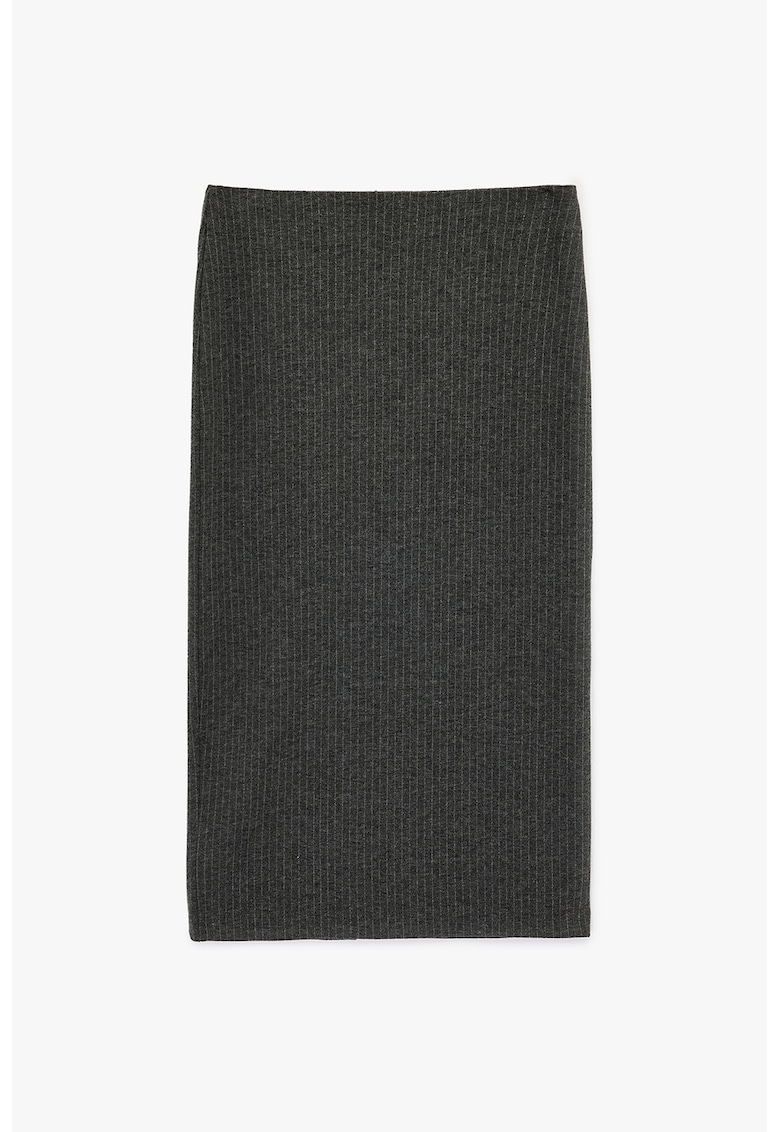 Fusta slim fit cu dungi - Gri inchis