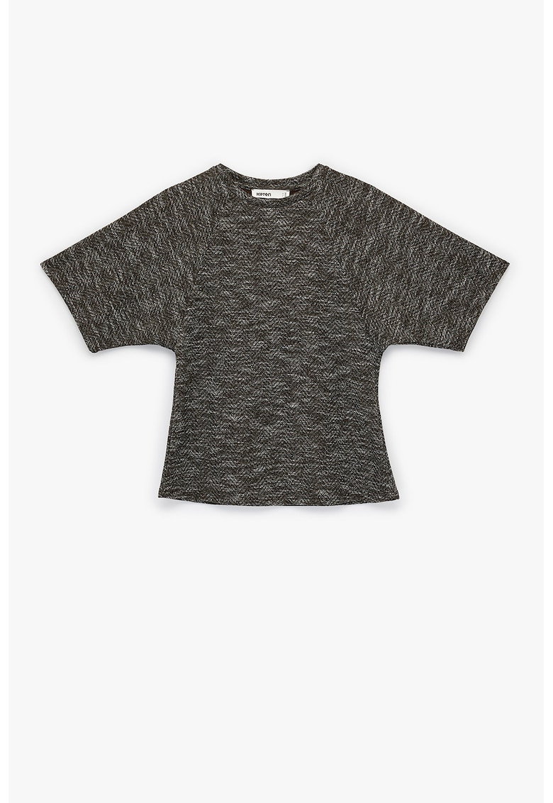 Tricou cu decolteu rotund - Gri inchis