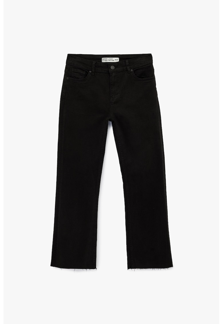 Blugi regular fit cu buzunare - Negru