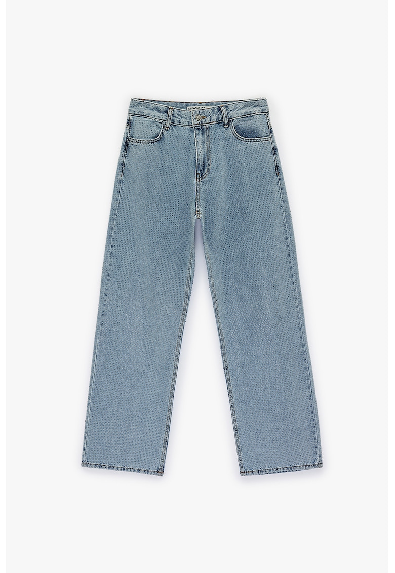 Blugi cu strasuri - Albastru pastel