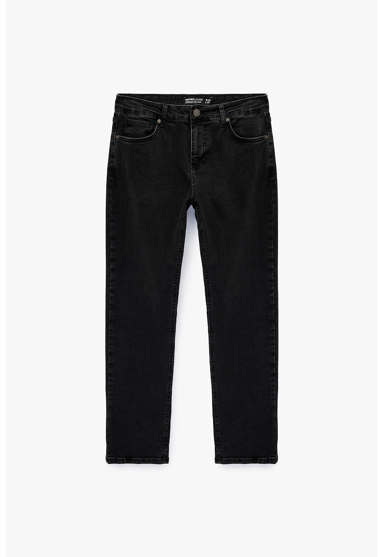 Blugi slim fit din amestec de bumbac - Negru