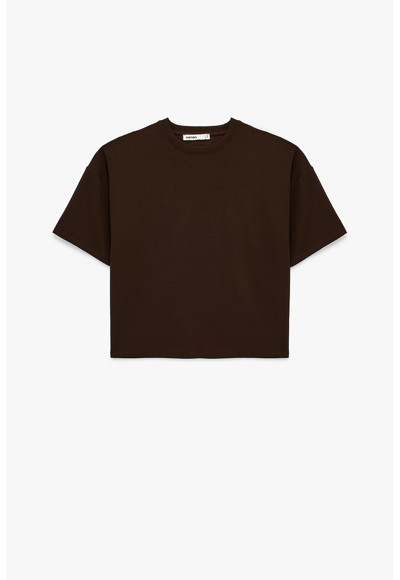 Koton Tricou cu decolteu rotund - Maro inchis