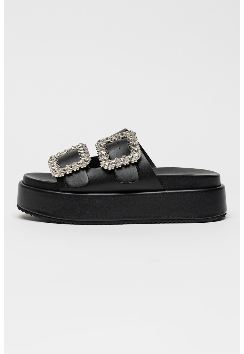 Papuci flatform Noa Ari Glam - Negru