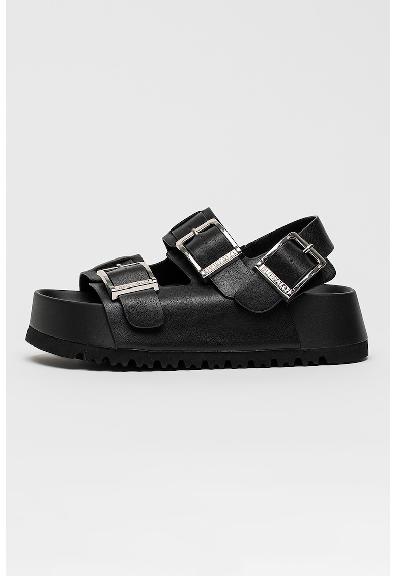 Sandale flatform Jane Athena - Negru
