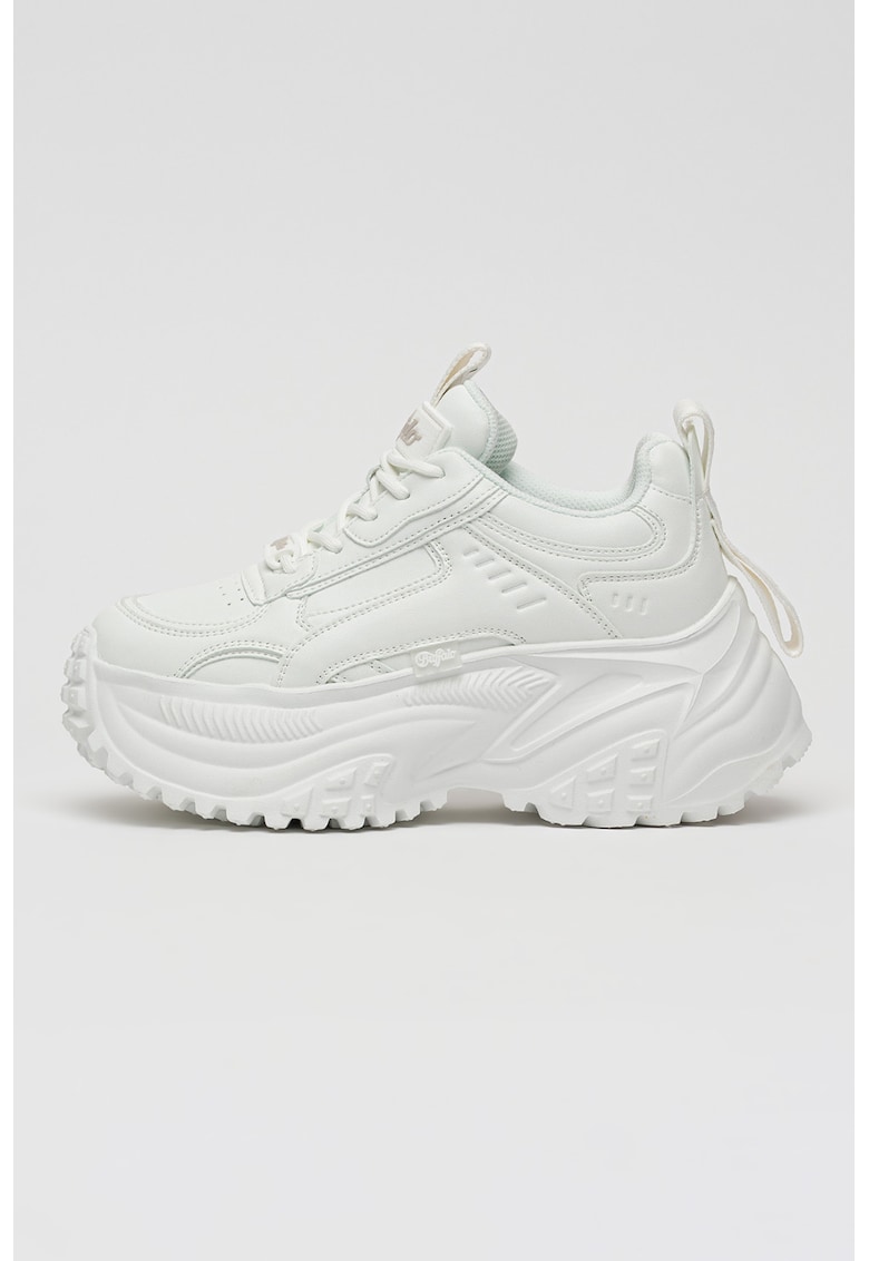 Pantofi sport Turbo One din piele nappa ecologica cu platforma - Alb
