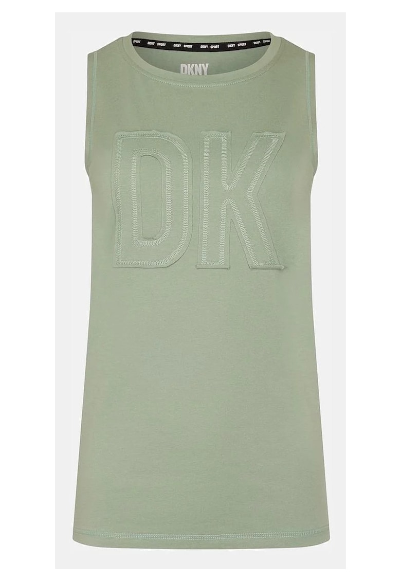 Tricou fara maneci cu logo supradimensionat