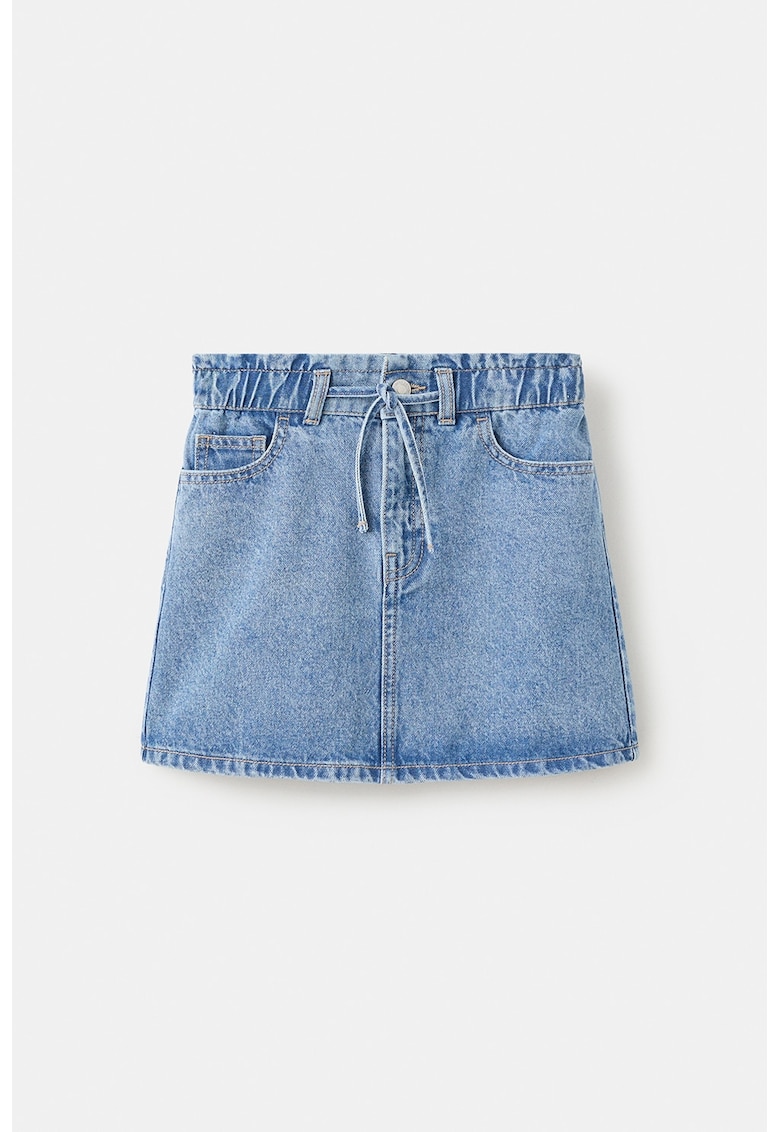 Fusta din denim cu buzunare - Albastru