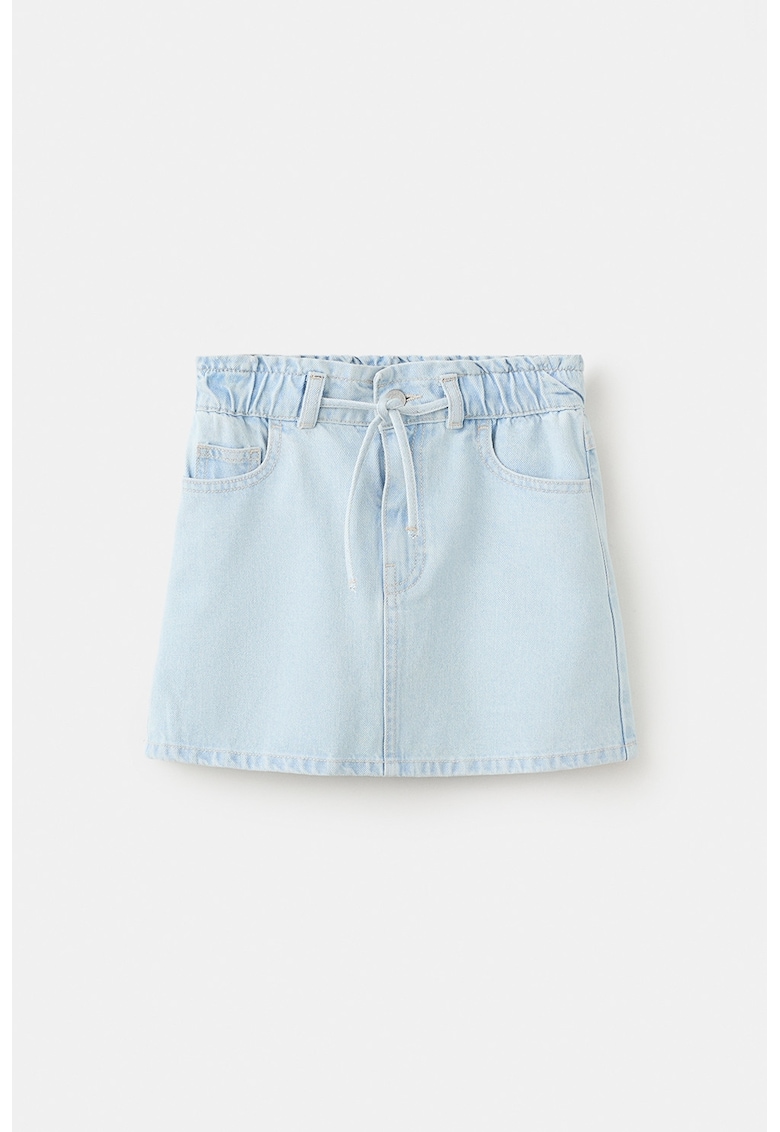 Fusta din denim cu buzunare - Albastru deschis