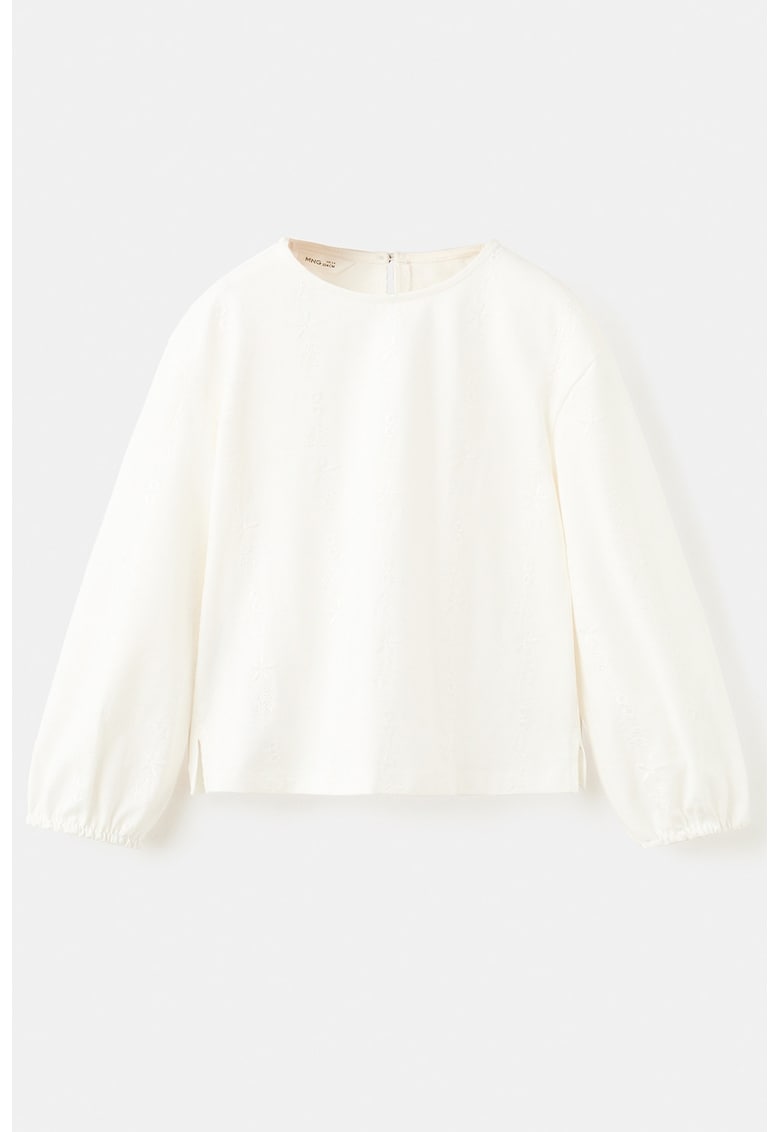 Bluza cu decolteu rotund - Alb