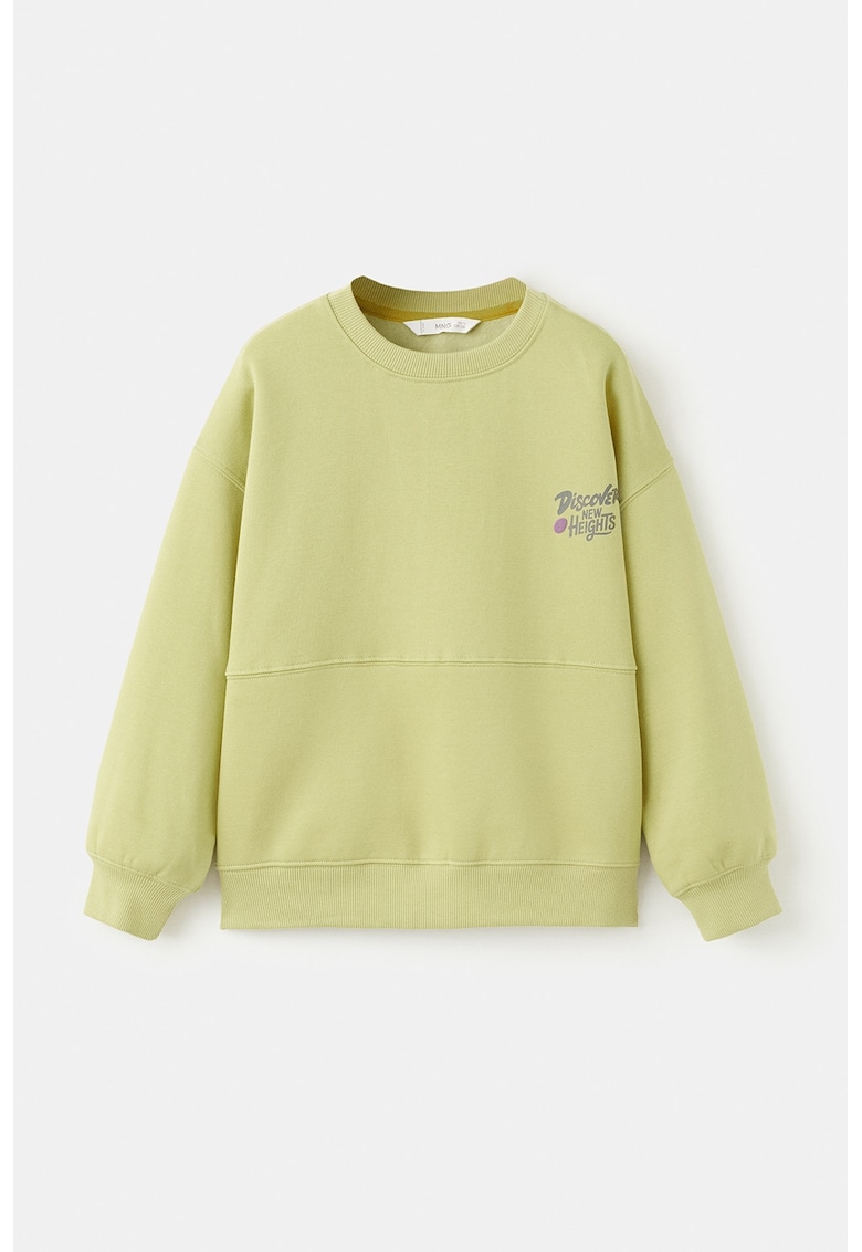 Bluza de trening lejera cu model uni - Verde lime
