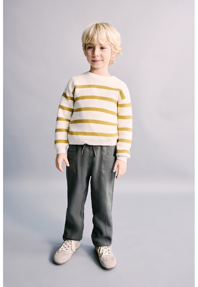 Pantaloni de trening cu snur de ajustare in talie - Gri carbune