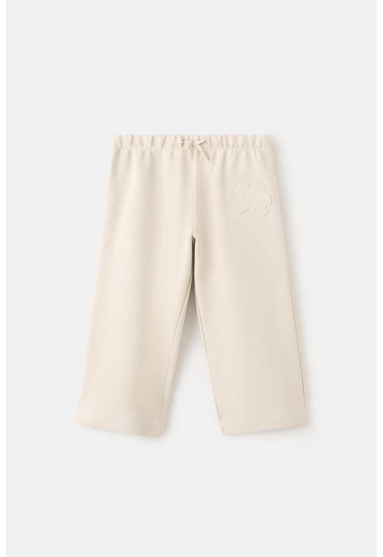 Pantaloni de trening cu snur de ajustare in talie - Bej deschis