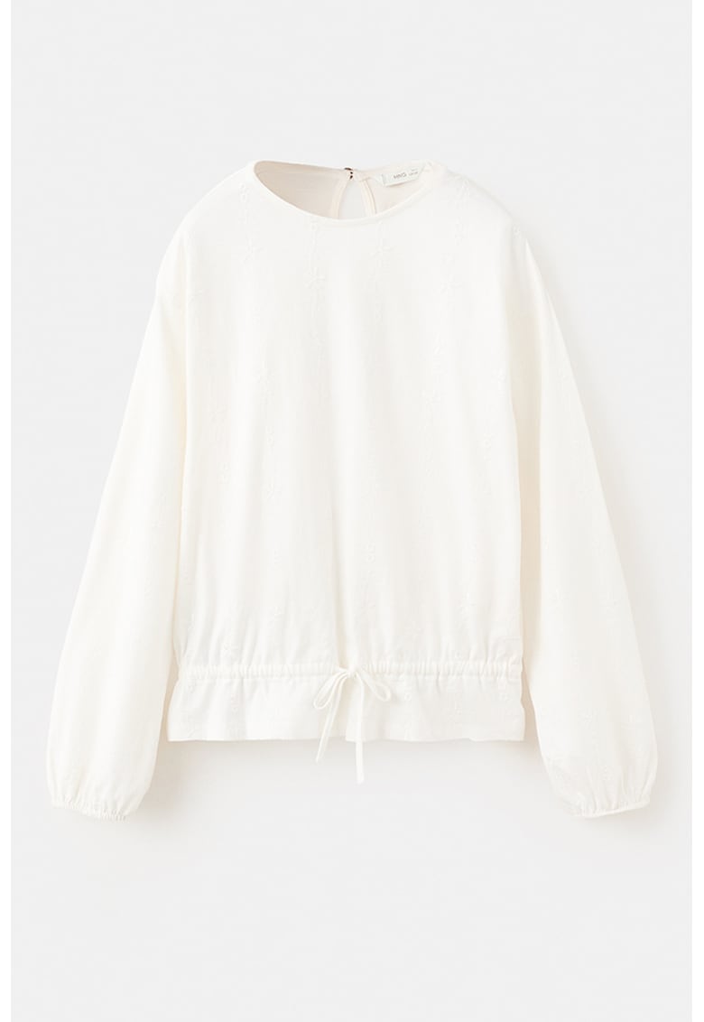 Bluza uni cu maneci lungi - Alb