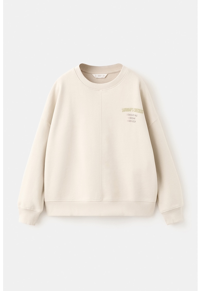 Bluza de trening supradimensionata din bumbac - Bej deschis