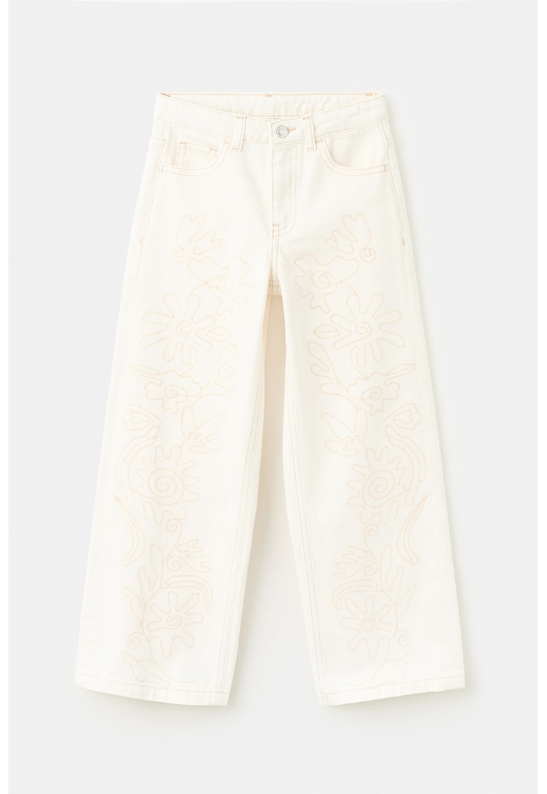 Pantaloni din bumbac cu buzunare - Bej deschis