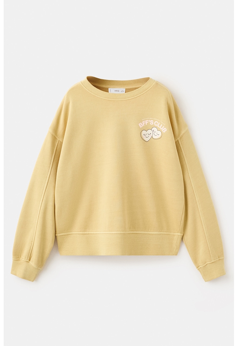Bluza de trening regular fit din bumbac - Galben sofran