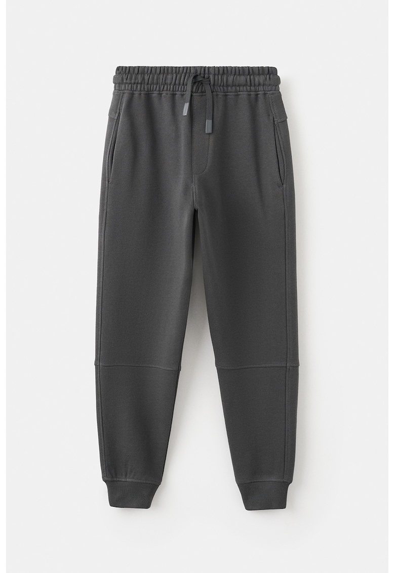Pantaloni de trening cu snur de ajustare si buzunare - Gri carbune