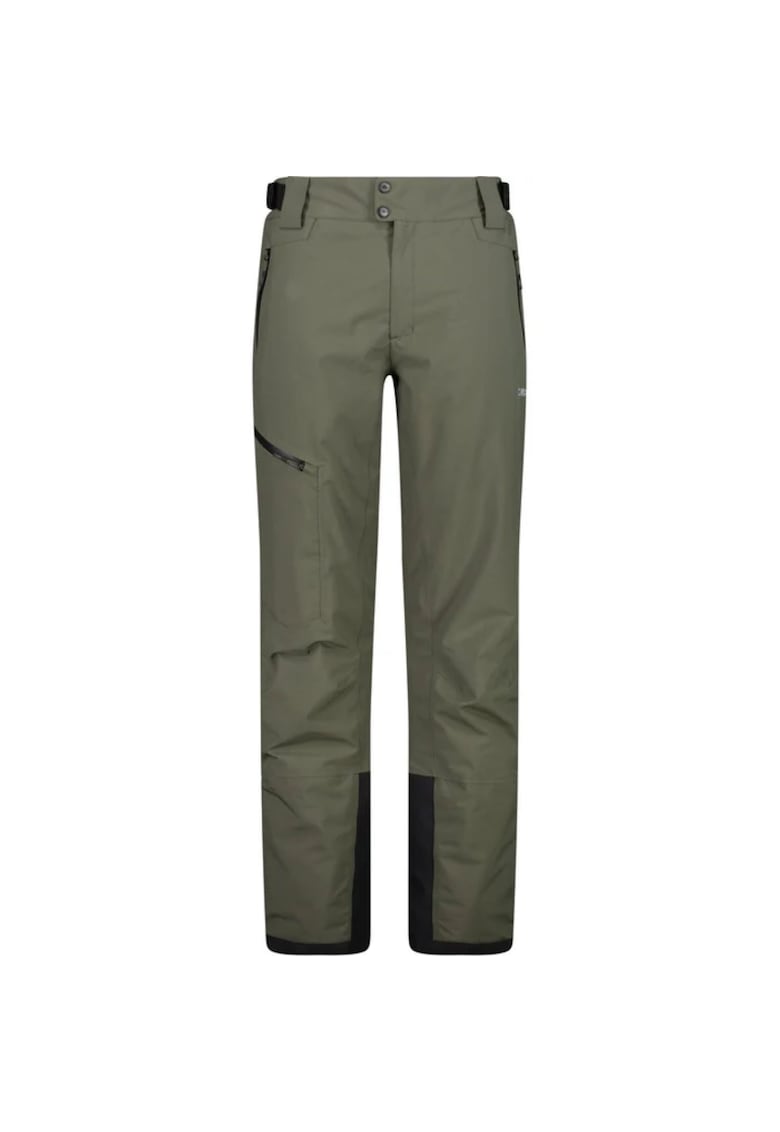 Pantaloni schi barbati kaki - 46 - material Mechanical Stretch - captusiti Feel Warm Flat