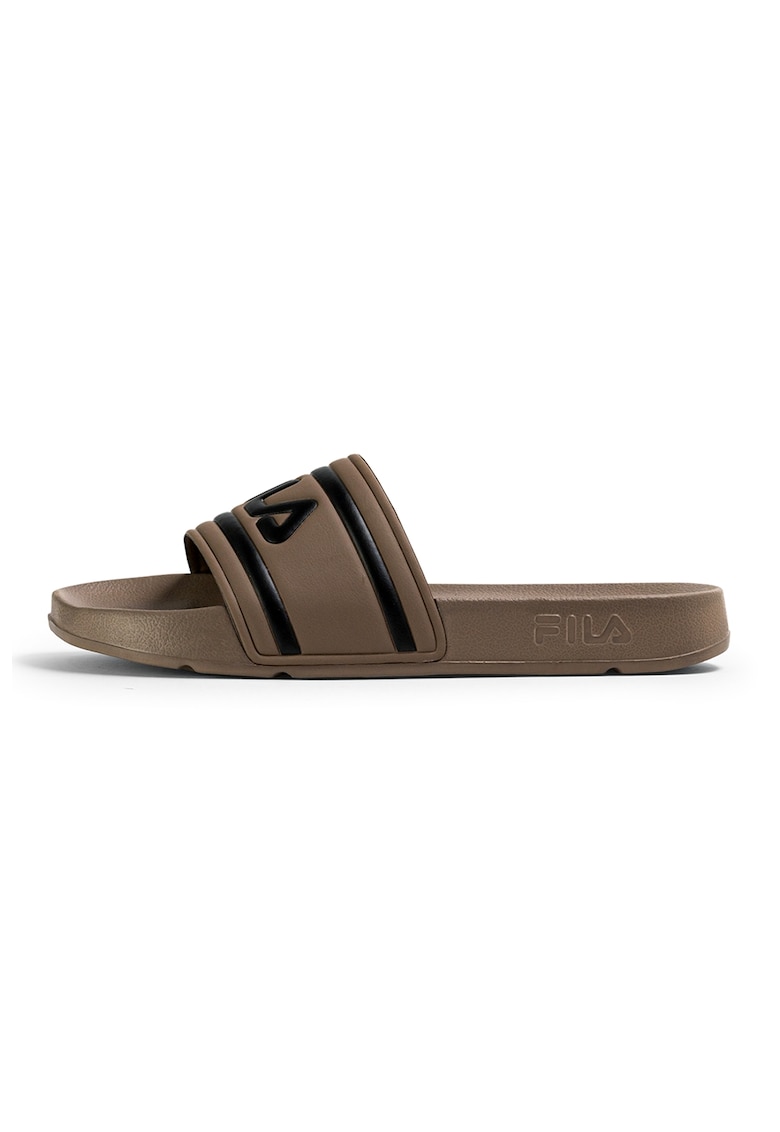 Papuci cu logo cauciucat Morro Bay - Rosu/Negru/Maro taupe