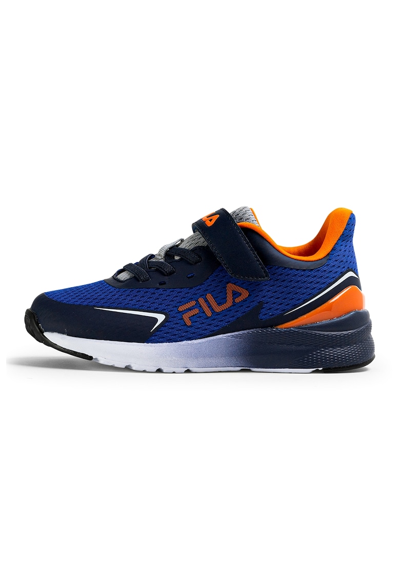 Pantofi sport de plasa cu velcro Crusher V - Portocaliu mandarina/Albastru royal/Bleumarin - Fila - imagine 1