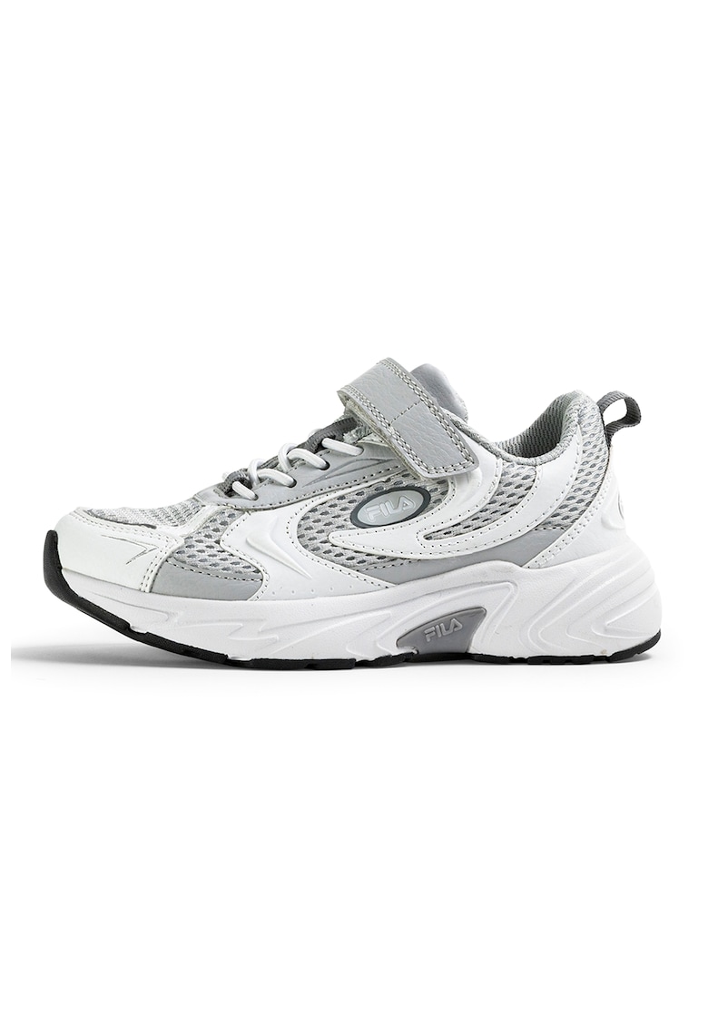 Pantofi sport wedge cu insertii de plasa Kreatix - Alb/Gri deschis