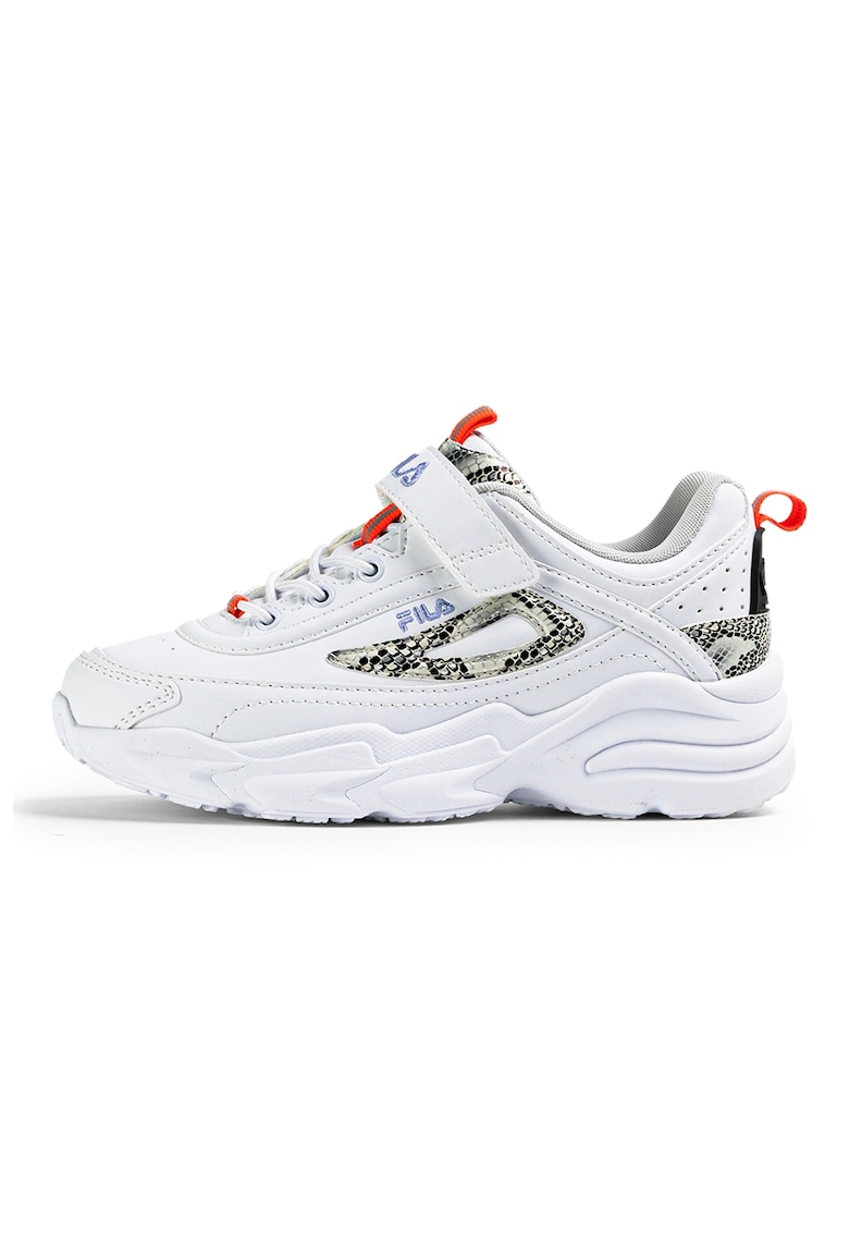 Pantofi sport din piele ecologica cu velcro Skye - Alb/Negru/Albastru lavanda/Bej - Fila - imagine 1