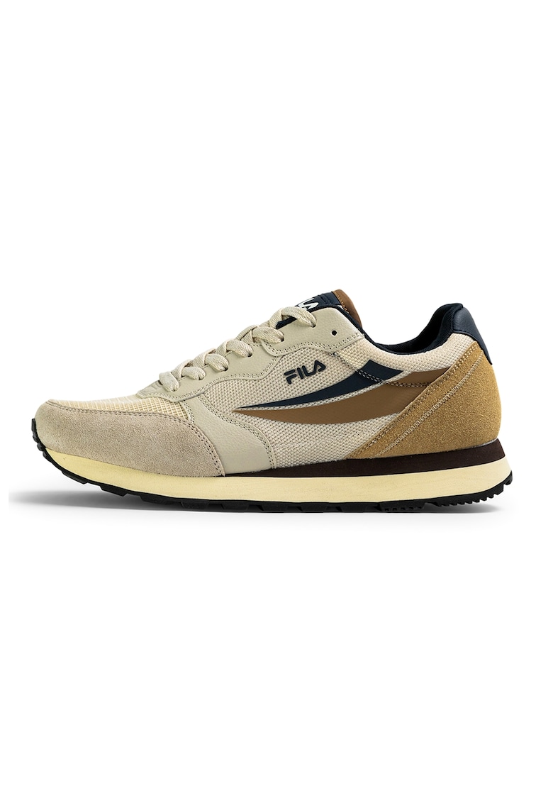 Pantofi sport low-cut cu garnituri de piele intoarsa Hypert - Maro/Bej/Bleumarin
