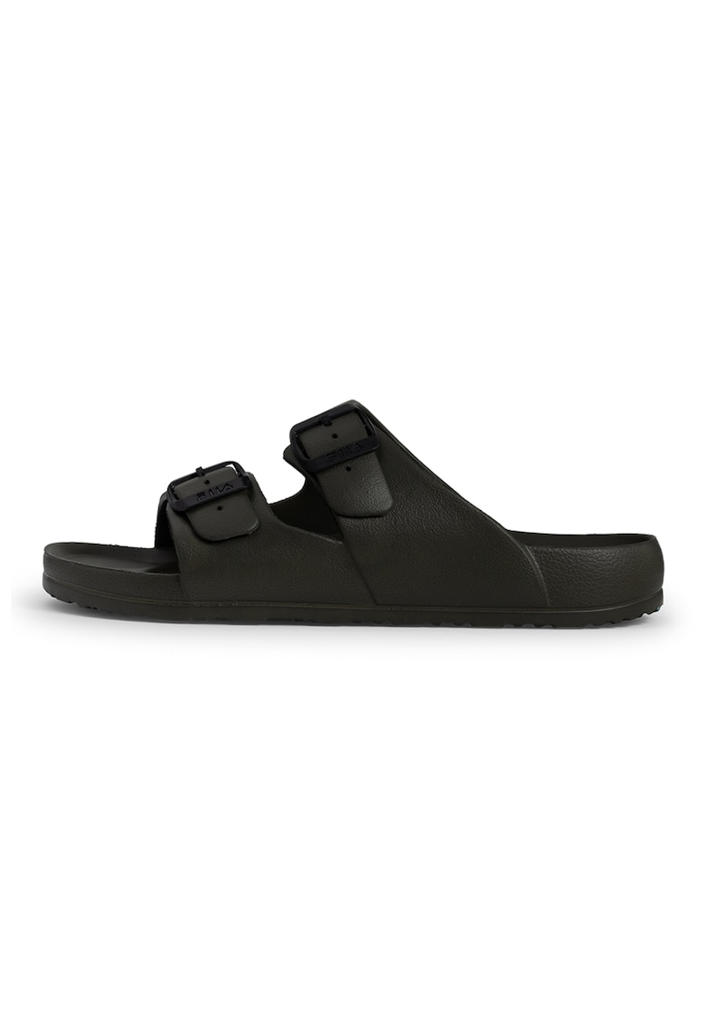 Papuci cu barete cu catarama Matero - Kaki inchis