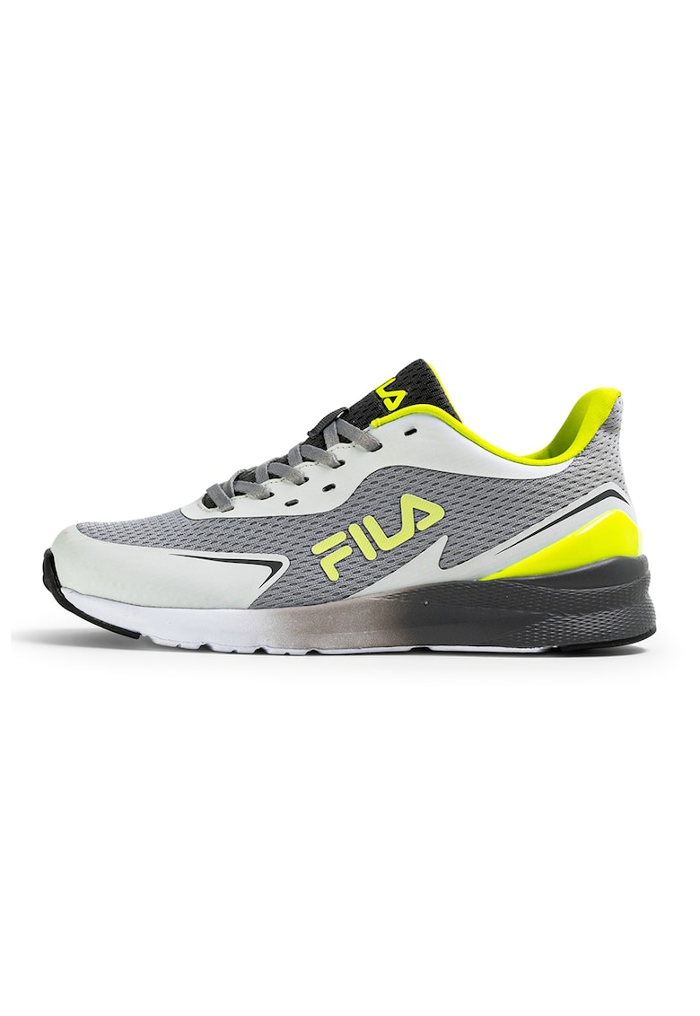 Pantofi sport din material textil Crusher - Alb/Gri deschis/Verde lime - Fila - imagine 1