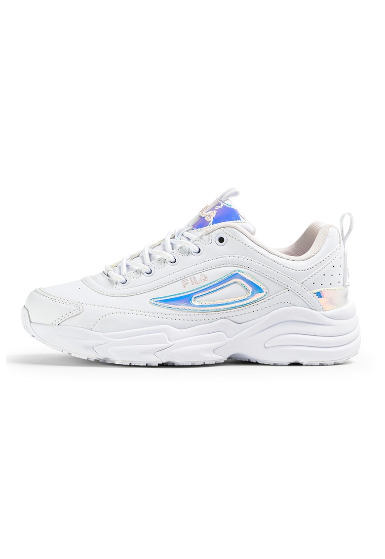 Pantofi sport demi-wedge din piele ecologica Skye - Alb/Albastru royal