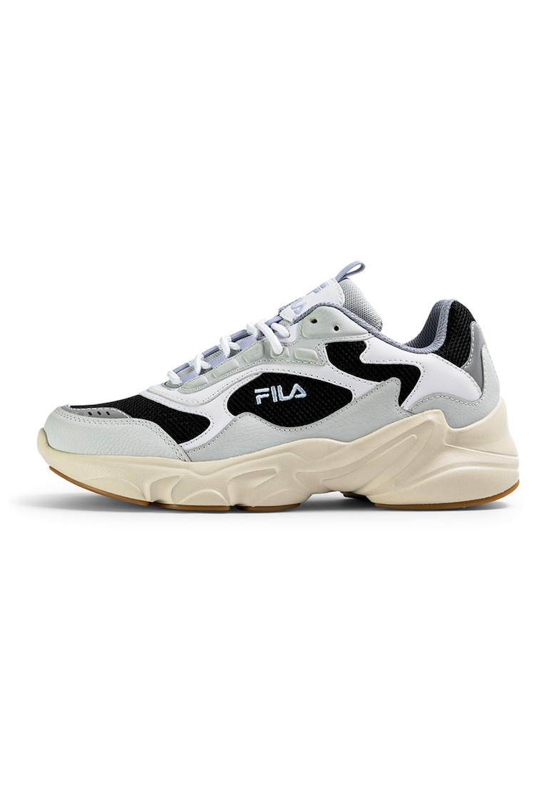 Pantofi sport cu garnituri din piele ecologica Collene CB - Alb/Negru