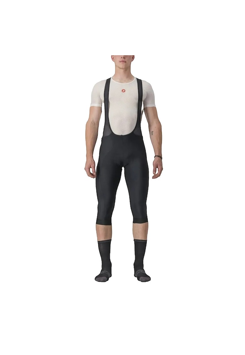 Pantaloni scurti ciclism cu bretele barbati Entrata 2 - Negru