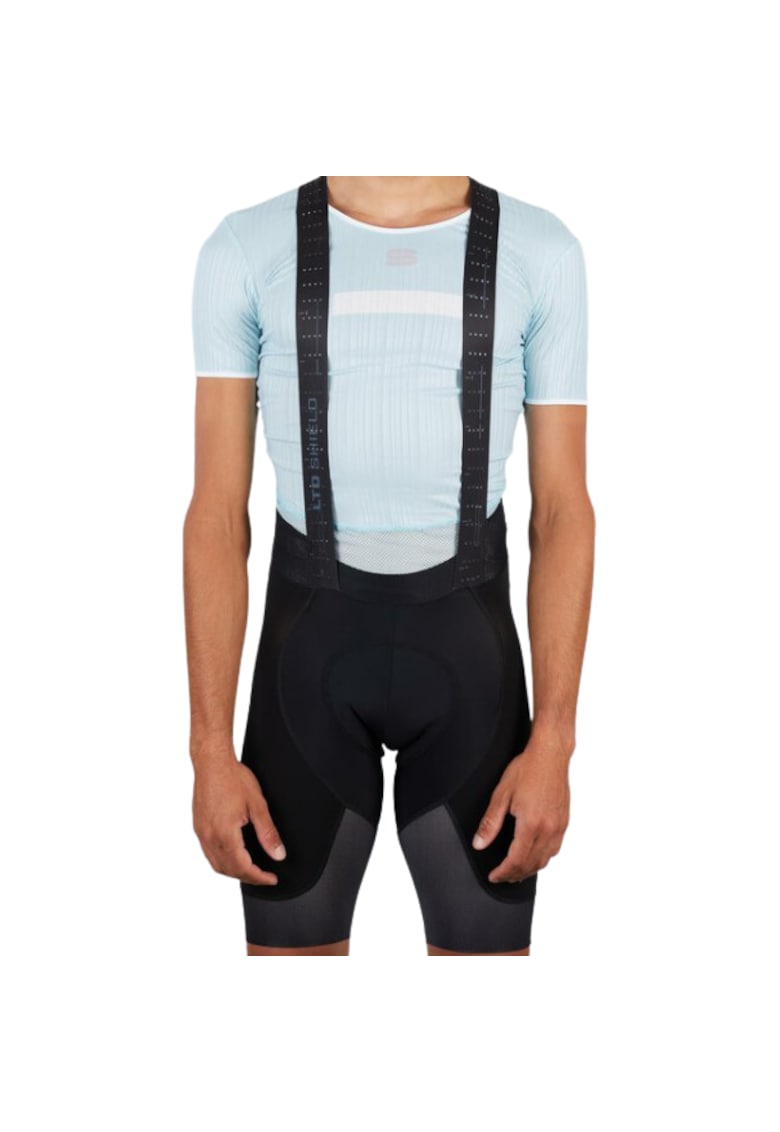 Pantaloni scurti ciclism cu bretele barbati LTD Shield - Negru