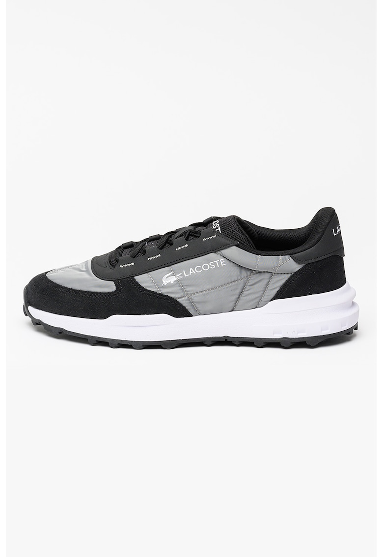 Pantofi sport low-cut cu segmente de piele intoarsa Elite - Negru/Gri inchis