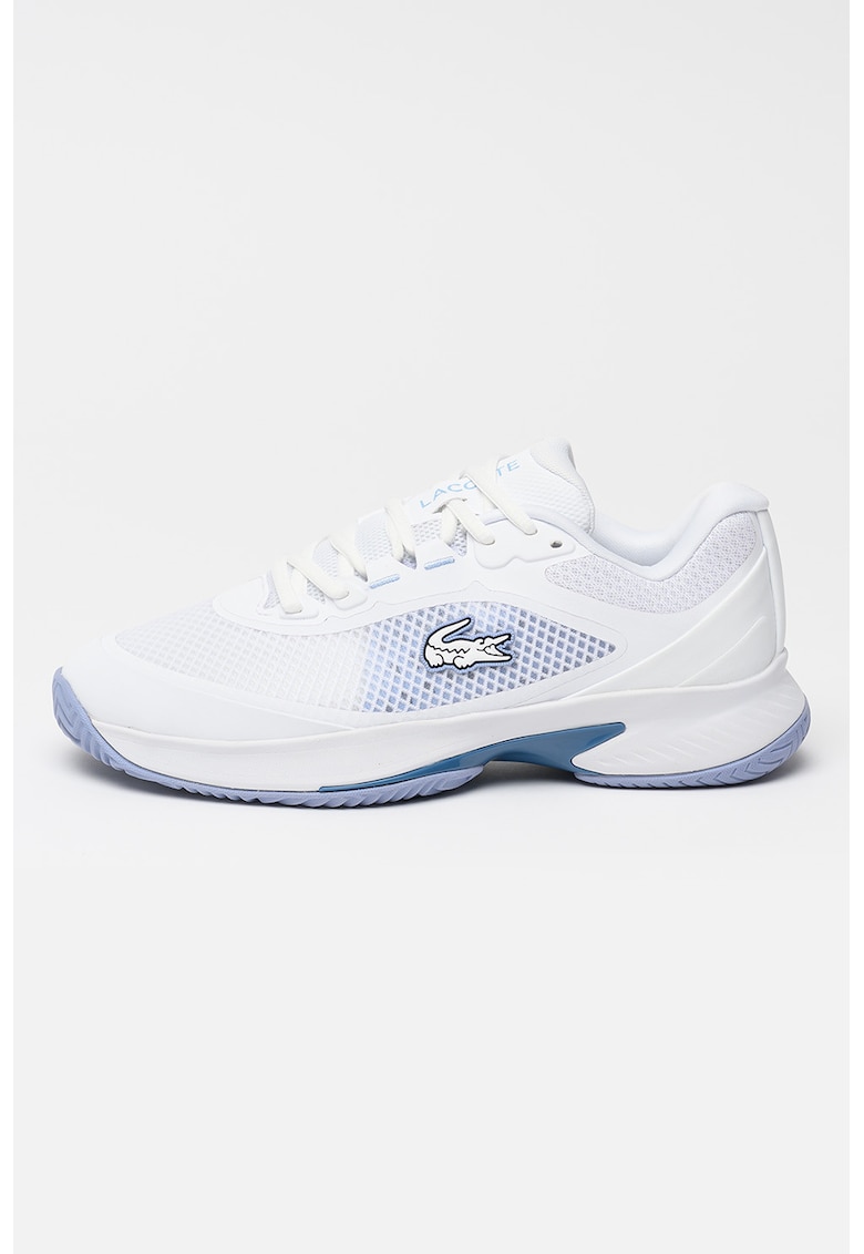 Pantofi sport cu insertii de plasa Tech Point - Albastru pastel/Alb optic - Lacoste - imagine 1
