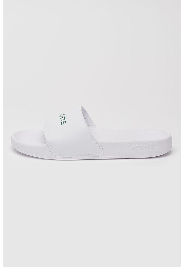 Papuci cu logo Serve - Verde/Alb optic