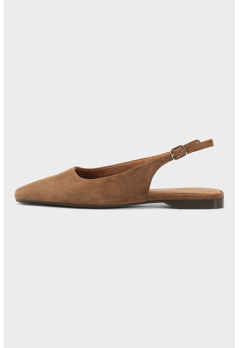 Balerini slingback din piele intoarsa - Maro pamantiu - Vagabond Shoemakers - imagine 1