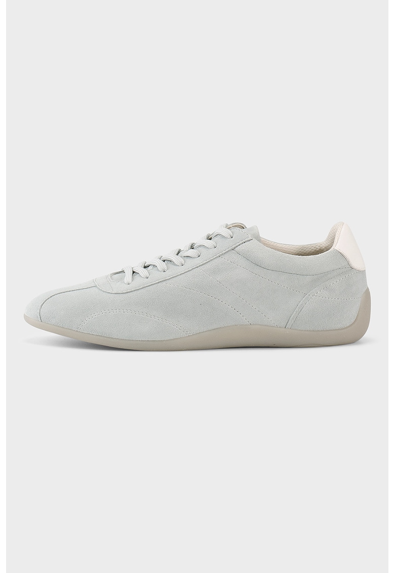 Pantofi sport low-cut din piele intoarsa - Albastru glaciar