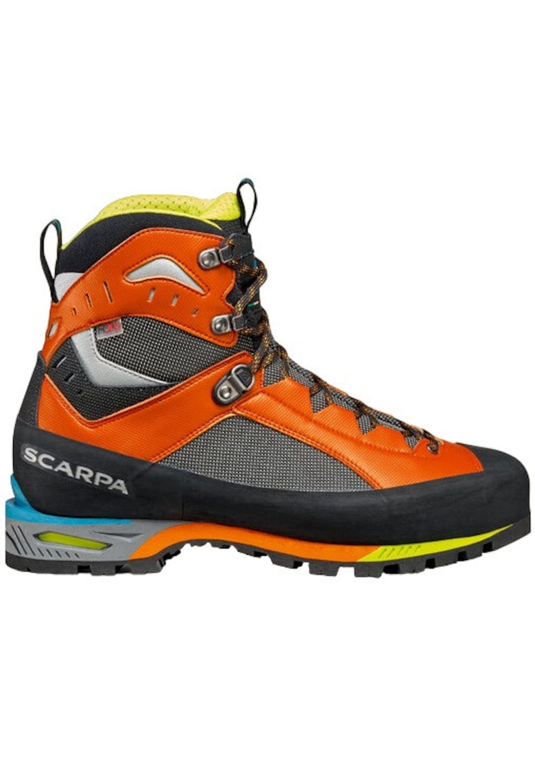 Bocanci trekking barbati Charmoz HD - Negru/Portocaliu