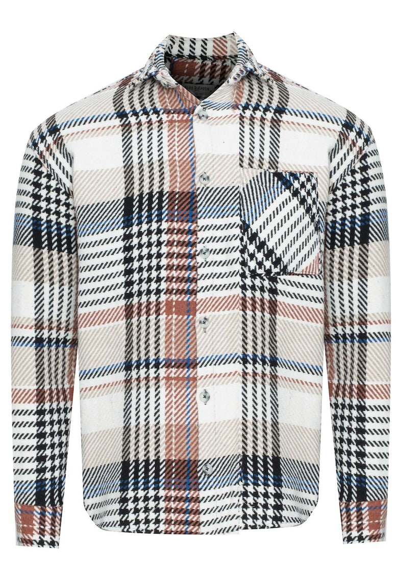 Camasa barbati - PEPITKA KRATKA - croiala lejera - multicolor - poliester