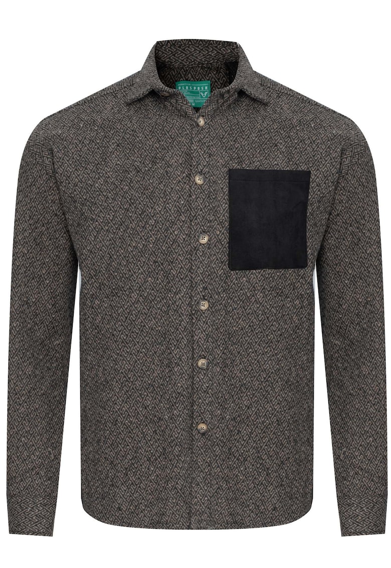 Camasa barbati - oversize - regulara - maro - poliester