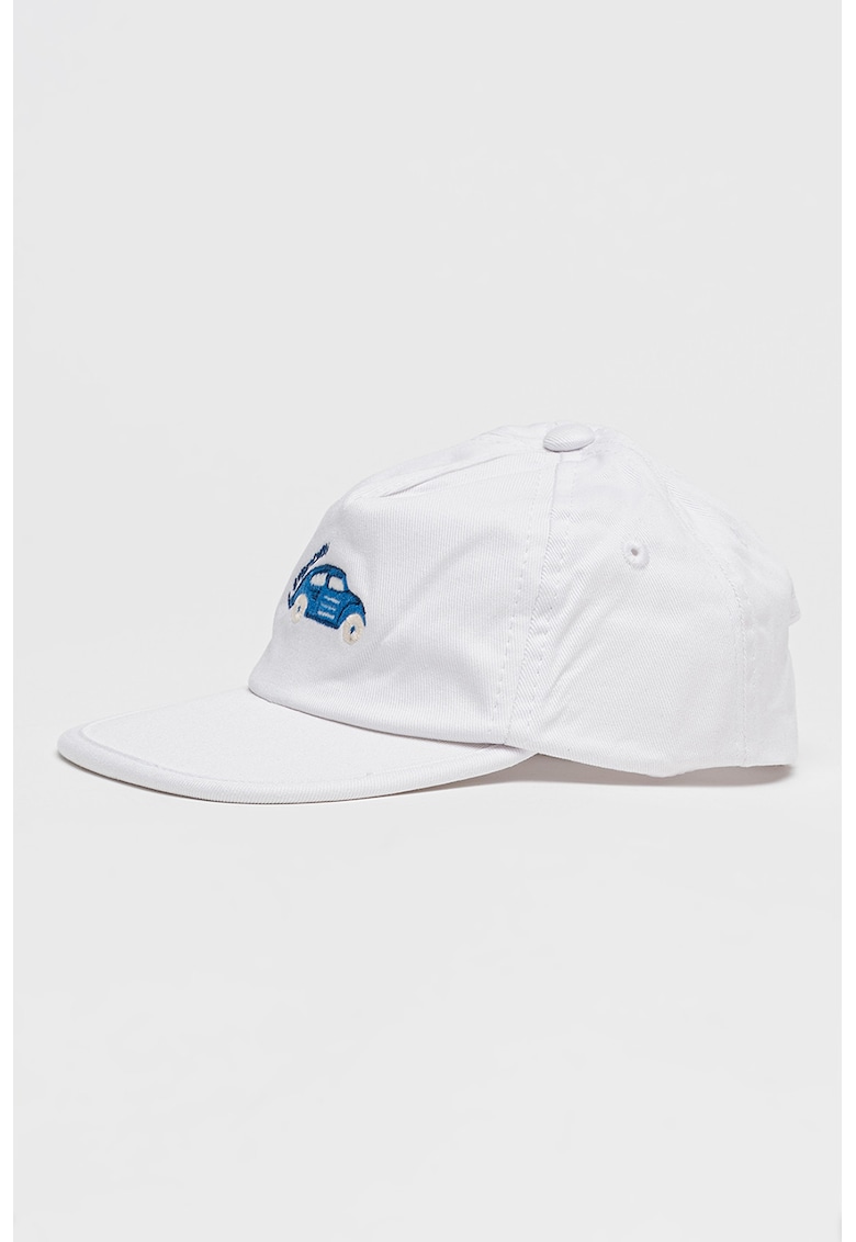 Sapca baseball cu banda velcro - Albastru royal/Alb optic