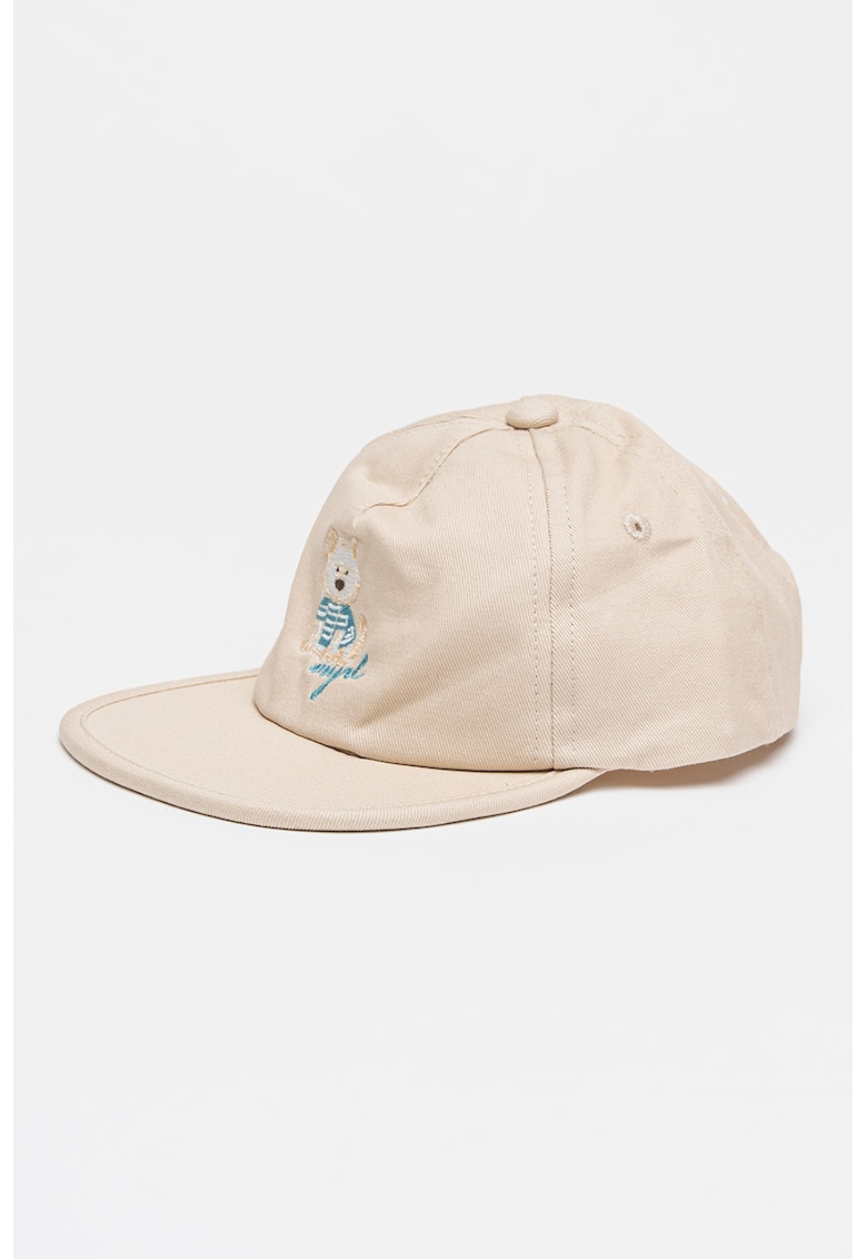 Sapca baseball cu banda velcro - Albastru azur/Maro camel