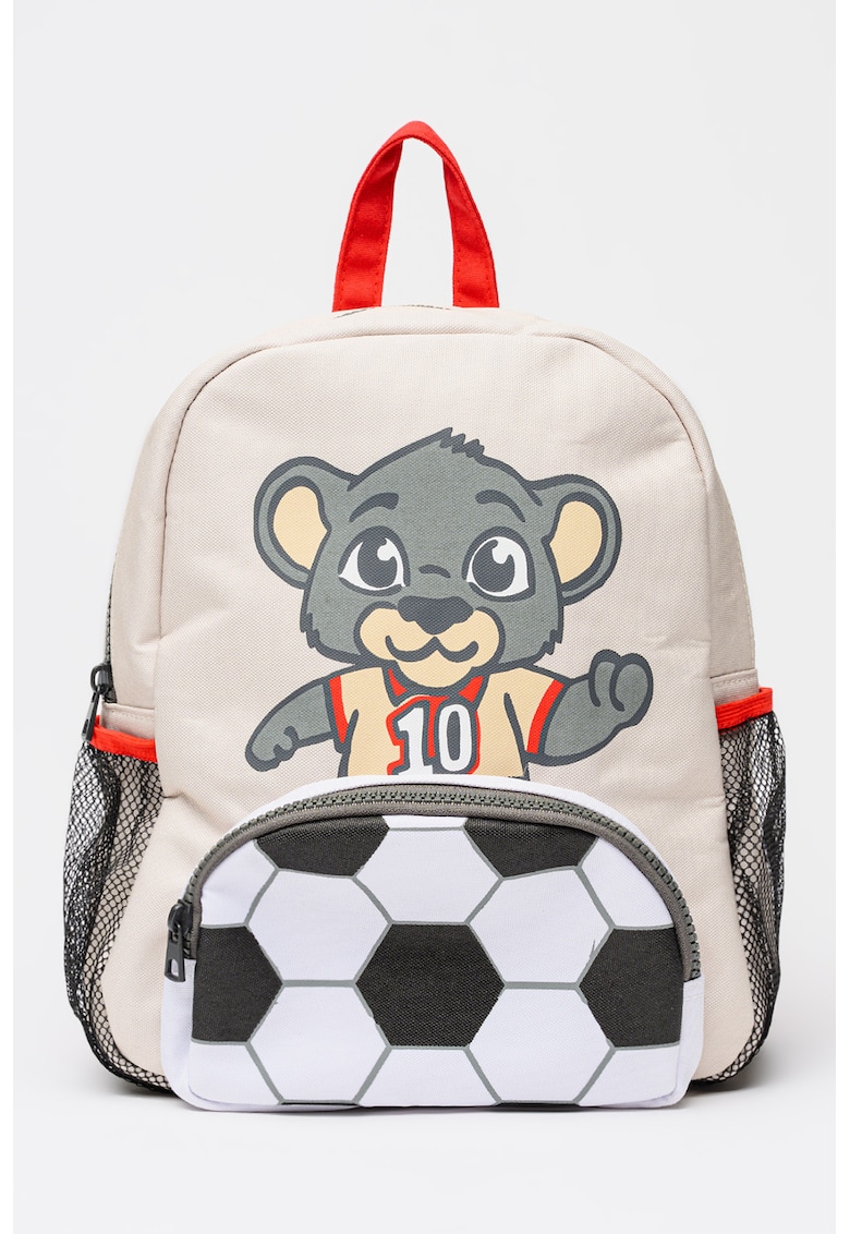 Rucsac cu imprimeu cu fotbal Koala - Gri cenusiu/Bej deschis